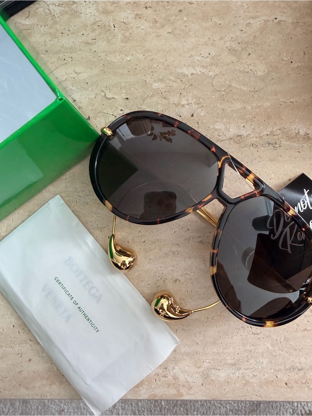 Bottega Veneta Drop Aviator Sunglasses - Brown Lenses